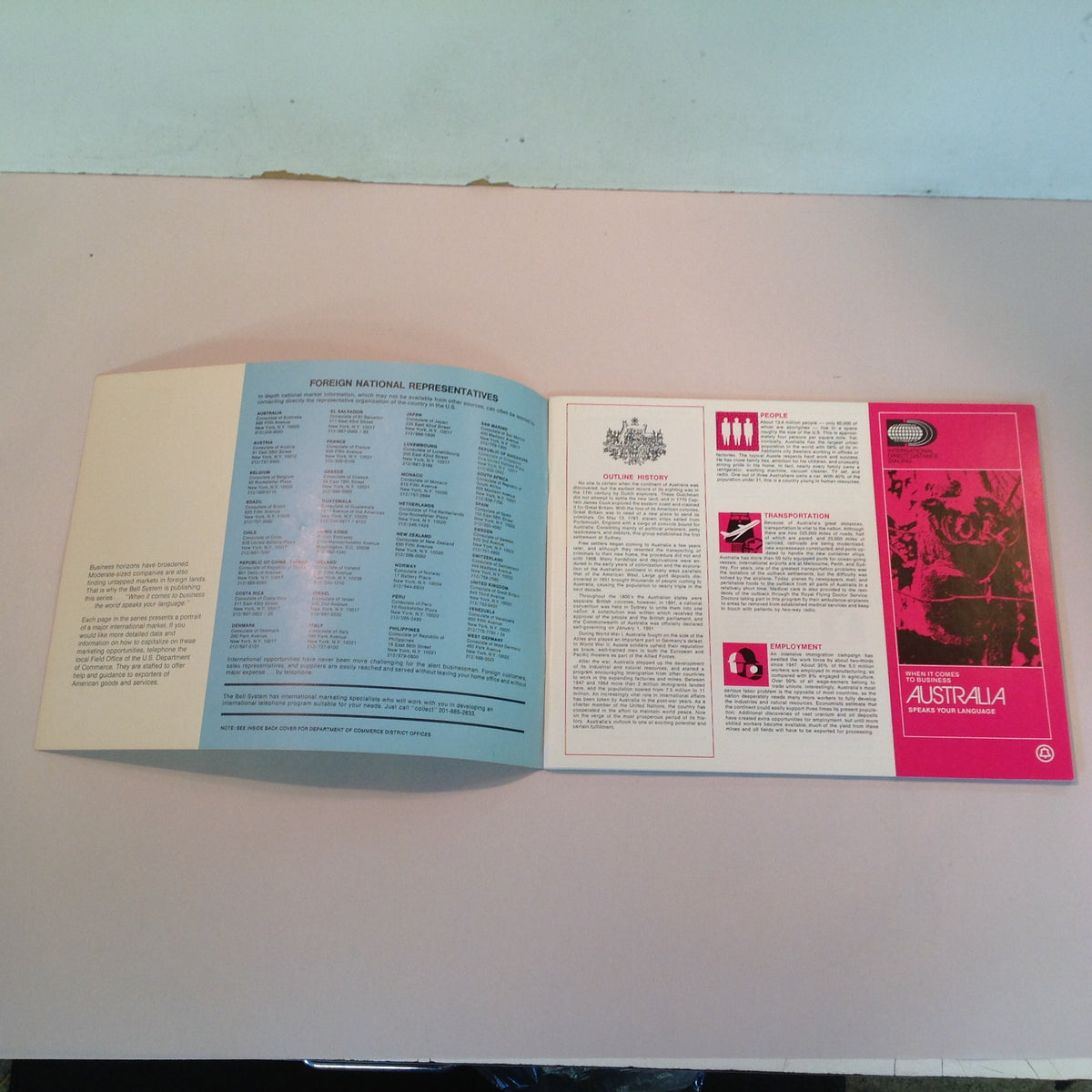 Vintage 1977 Bell System International Direct Distance Dialing Booklet World Phone