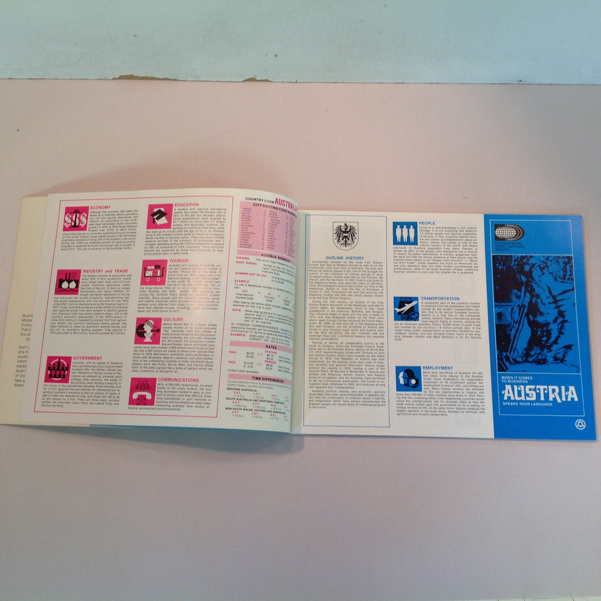 Vintage 1977 Bell System International Direct Distance Dialing Booklet World Phone