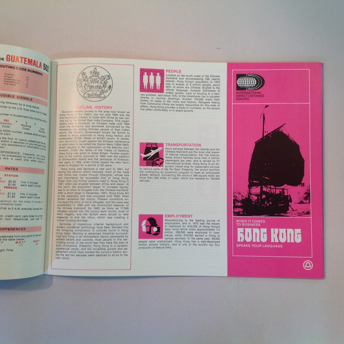 Vintage 1977 Bell System International Direct Distance Dialing Booklet World Phone