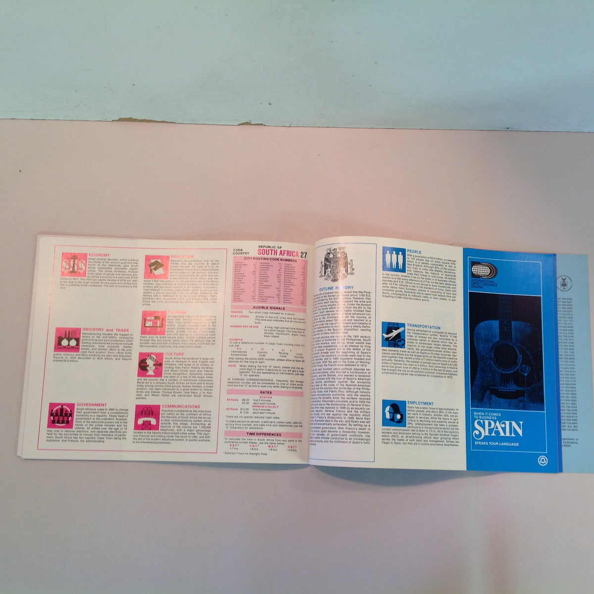 Vintage 1977 Bell System International Direct Distance Dialing Booklet World Phone