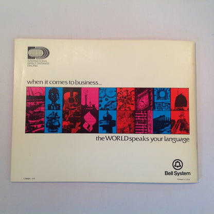 Vintage 1977 Bell System International Direct Distance Dialing Booklet World Phone