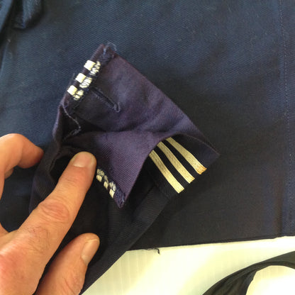 Vintage Good Lad Tailored Rayon Blue Child's Navy Uniform Sailor Shirt Suspender Pants Tie