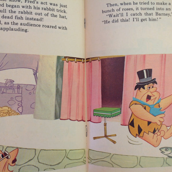 Vintage 1972 Paperback Children's Picture Book Fred Flintsone and the Snallygaster Show Hanna-Barbera