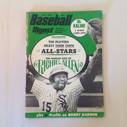 Vintage Jul 1972 Baseball Digest Magazine Exclusive! The Players Select Their OWN All-Stars! The Human Side of Richie Allen