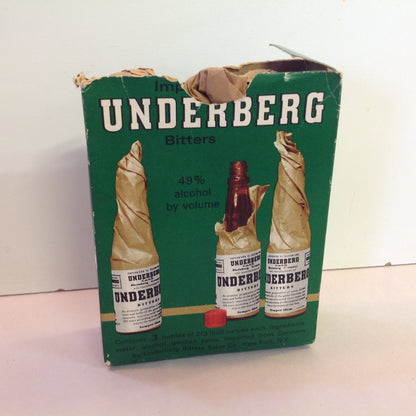 Vintage NOS Imported Underberg Bitters 3 Bottle Box