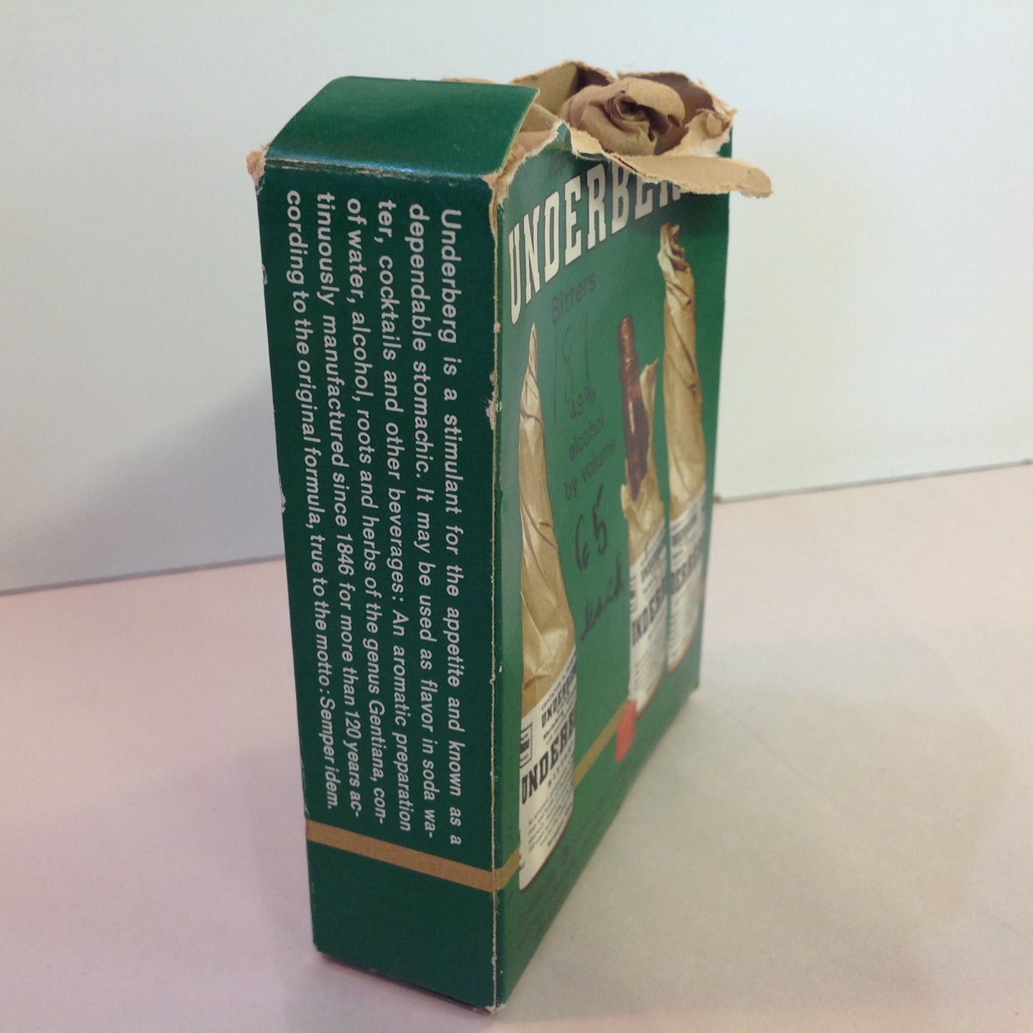 Vintage NOS Imported Underberg Bitters 3 Bottle Box