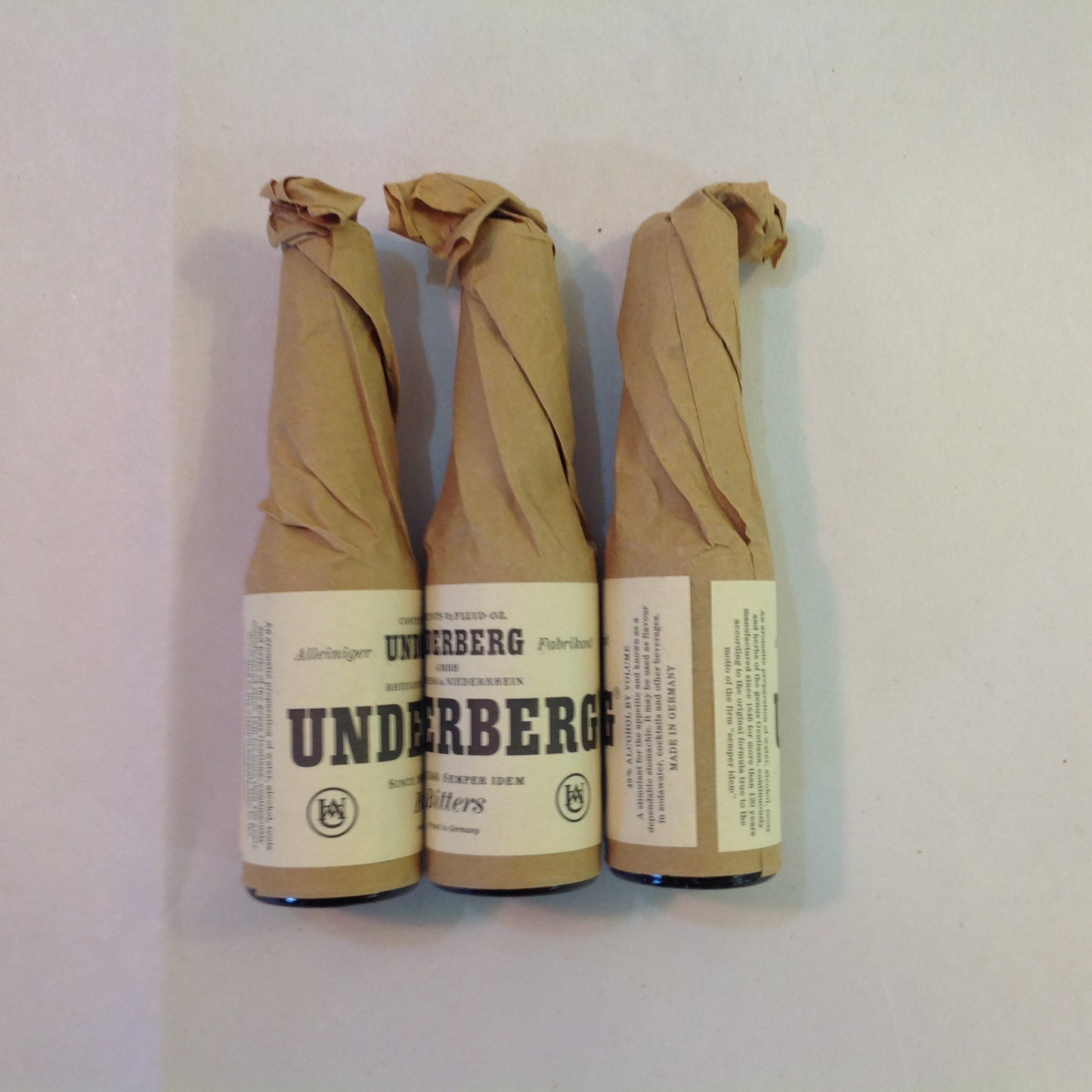 Vintage NOS Imported Underberg Bitters 3 Bottle Box