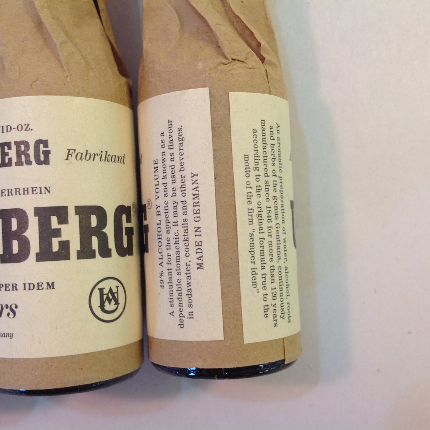 Vintage NOS Imported Underberg Bitters 3 Bottle Box