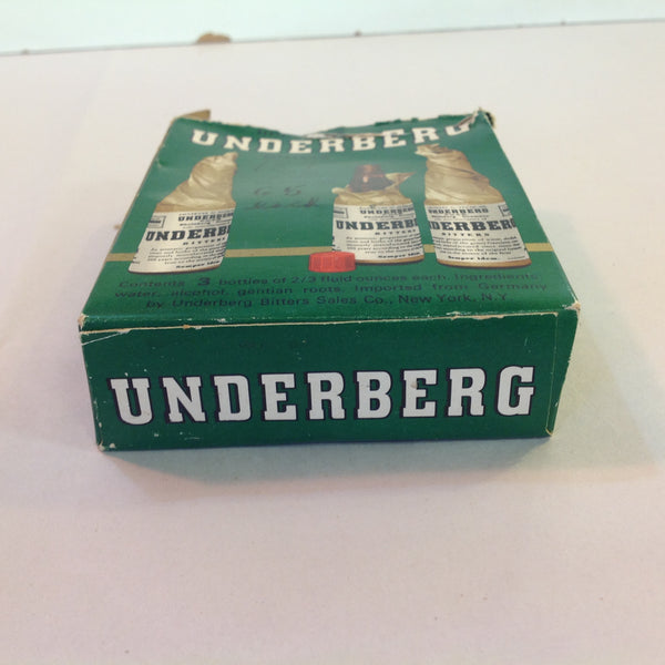 Vintage NOS Imported Underberg Bitters 3 Bottle Box
