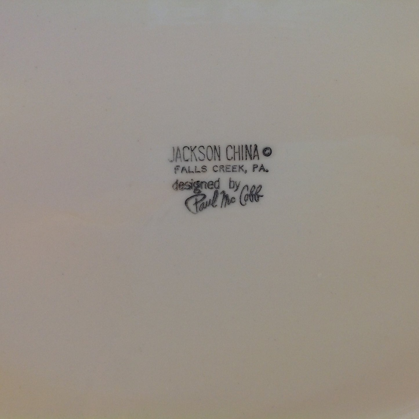 Vintage Jackson China Columbia Hotel Restaurant Eddie's Kalamazoo Michigan Medium Platter