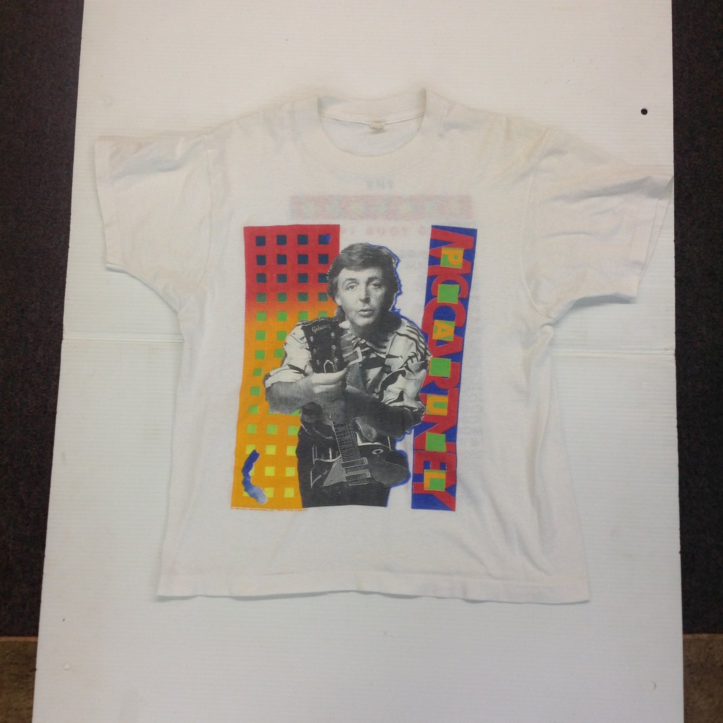 Vintage Souvenir Paul McCartney 1989 World Tour T-Shirt Large White