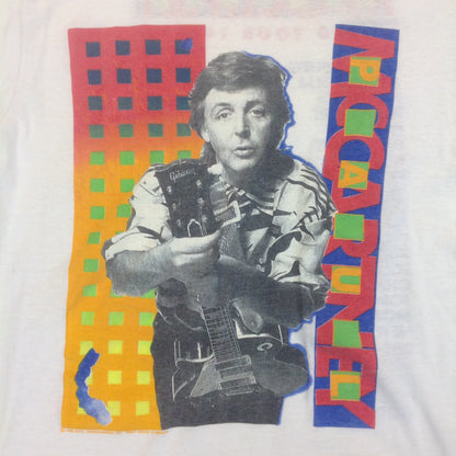 Vintage Souvenir Paul McCartney 1989 World Tour T-Shirt Large White