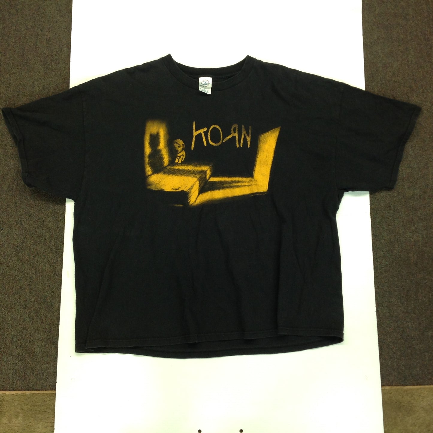 Vintage 2002 Korn Black 3X T-Shirt Hiding Child Gold Graphics Delta