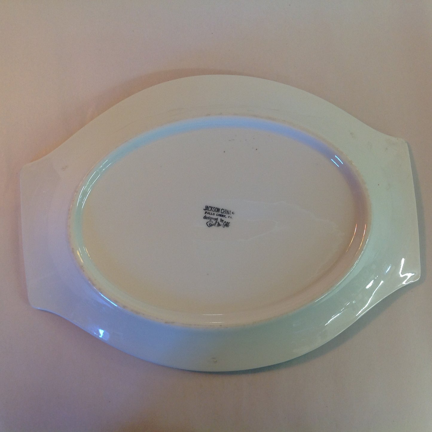 Vintage Jackson China Columbia Hotel Restaurant Eddie's Kalamazoo Michigan Large Platter