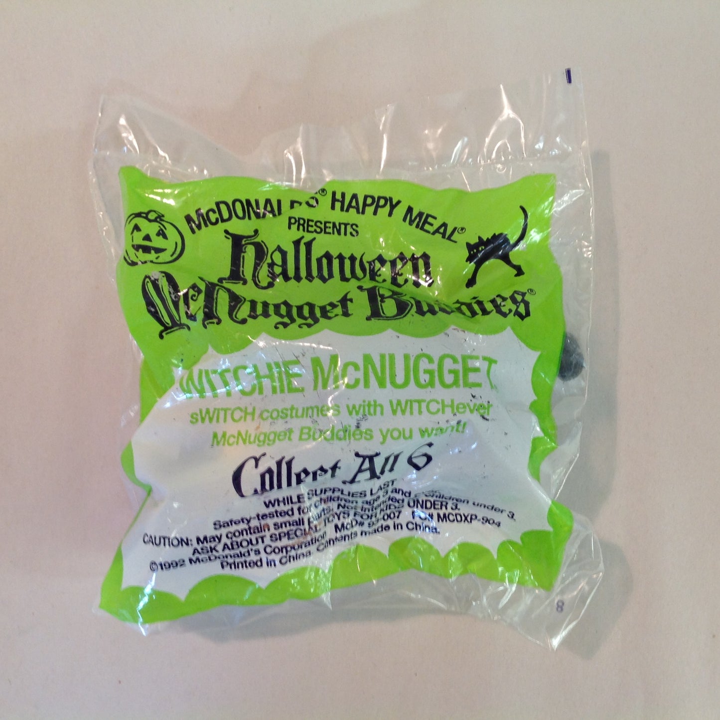 Vintage 1998 NOS McDonald's Happy Meal Halloween McNugget Buddies Witchie McNugget Sealed