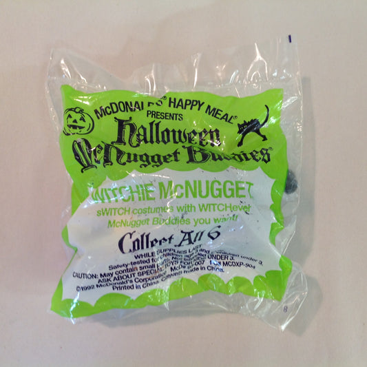Vintage 1998 NOS McDonald's Happy Meal Halloween McNugget Buddies Witchie McNugget Sealed