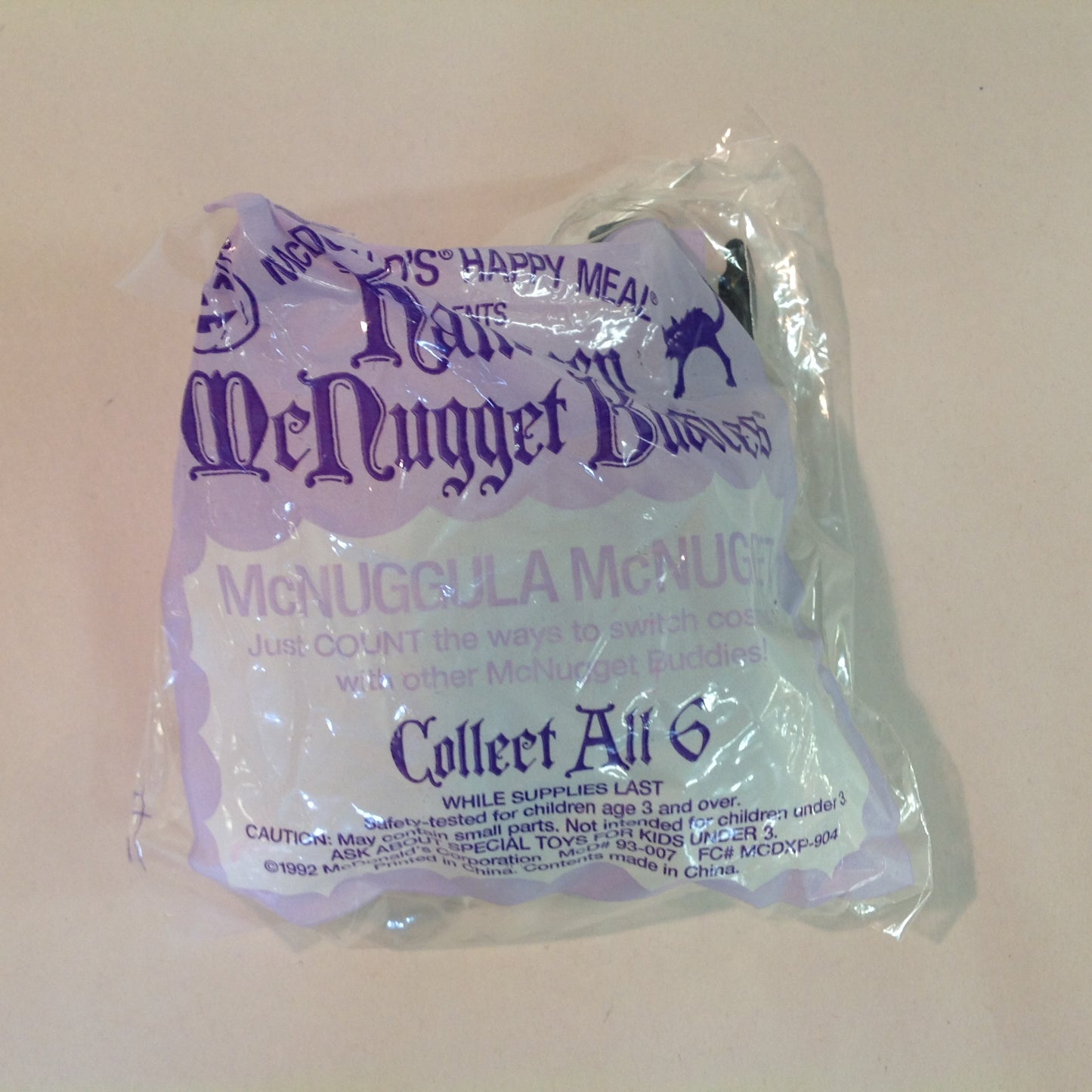 Vintage 1998 NOS McDonald's Happy Meal Halloween McNugget Buddies McNuggula McNugget Sealed