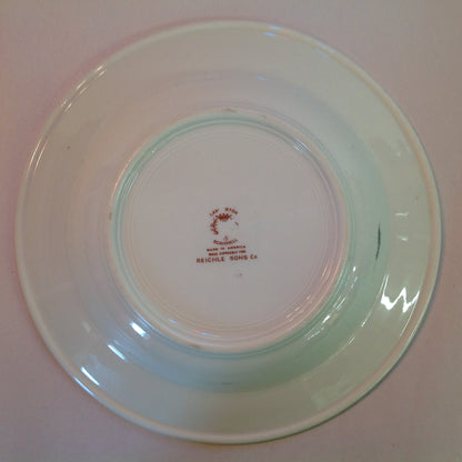 Vintage Detroit Yacht Club Restaurant Ware Sailing Galleon Ship Pattern Salad Bowl