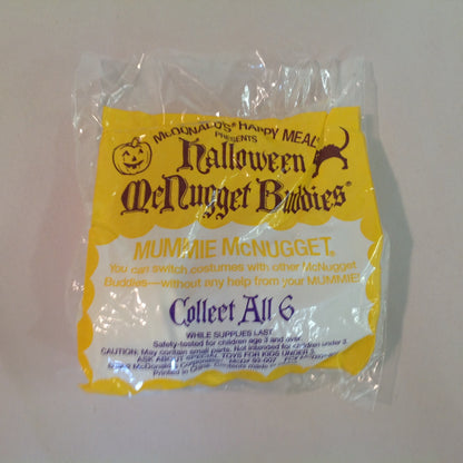 Vintage 1998 NOS McDonald's Happy Meal Halloween McNugget Buddies Mummie McNugget Sealed