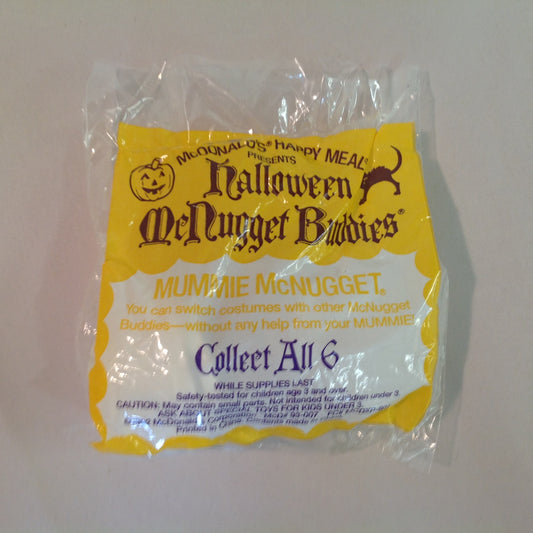 Vintage 1998 NOS McDonald's Happy Meal Halloween McNugget Buddies Mummie McNugget Sealed