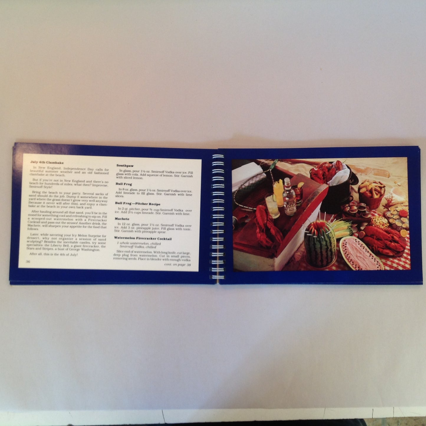 Vintage 1980 Fun Drink and Food Smirnoff Style Recipes Vodka Alcohol Pairing Book
