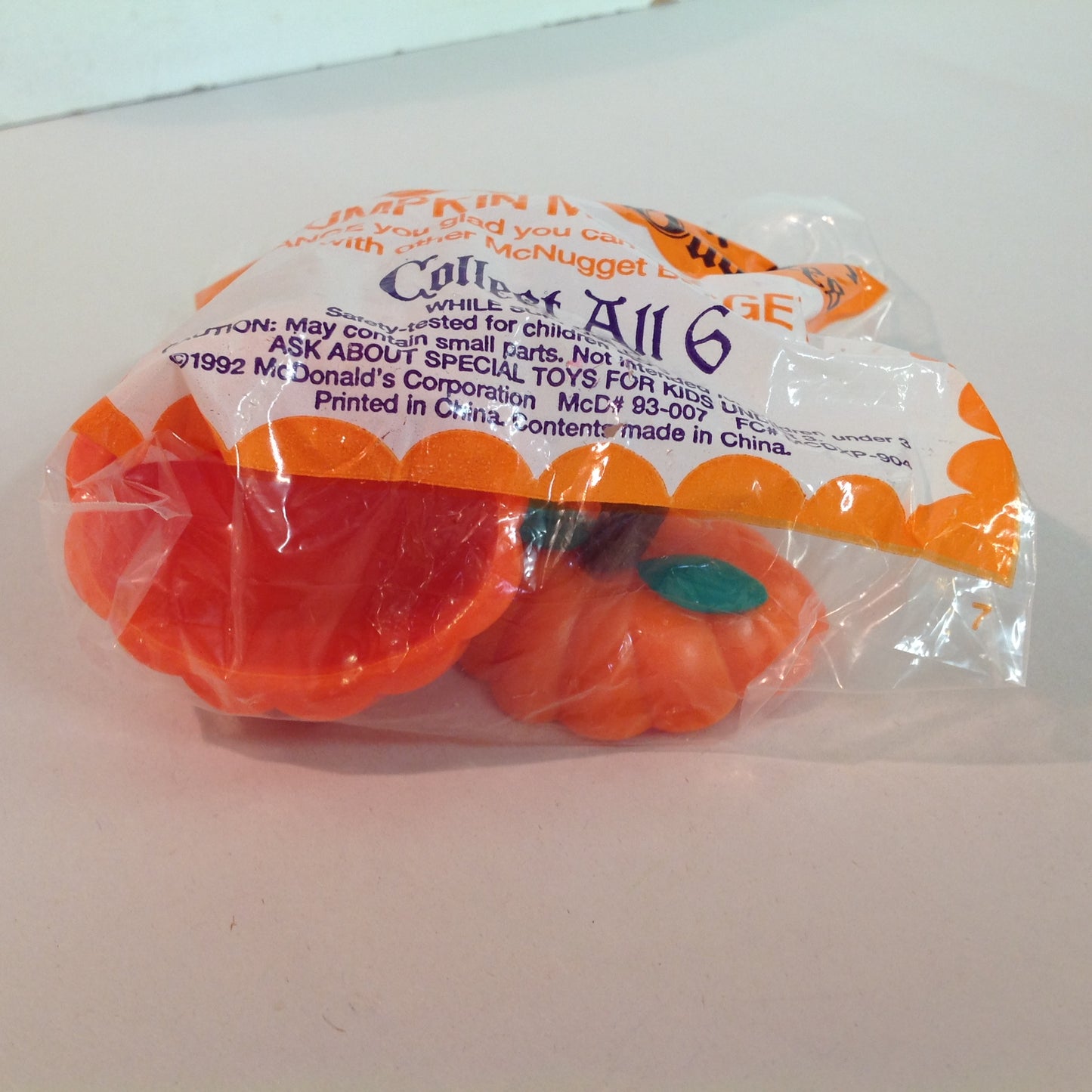 Vintage 1998 NOS McDonald's Happy Meal Halloween McNugget Buddies Pumpkin McNugget Sealed