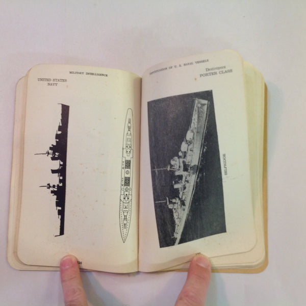Vintage 1941 United States War Department Basic Field Manual Military Intelligence Identification of US Naval Vessels