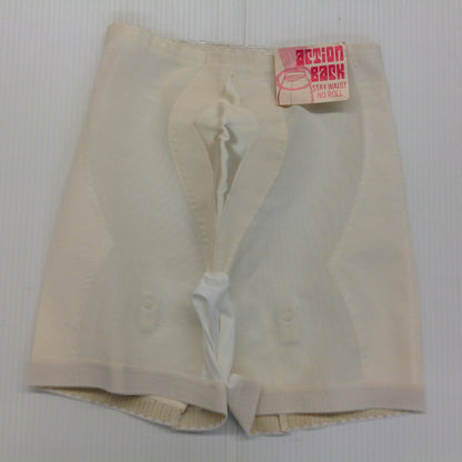 Vintage Action Back Stay Waist No Roll Union Made ILGWU Extra Large NWT White Girdle