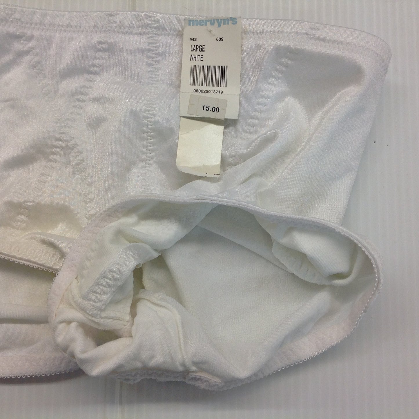 Vintage White Nylon Partners Intimates Women's Panties Large NWT