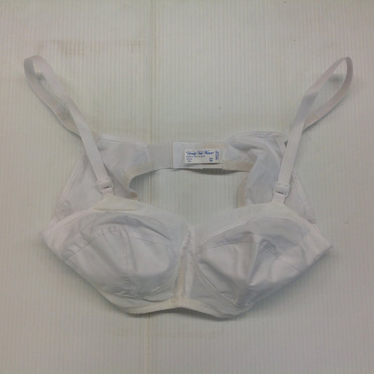 Vintage White Elastic Polycotton Vanity Fair Woman Bra Size 38B Unworn