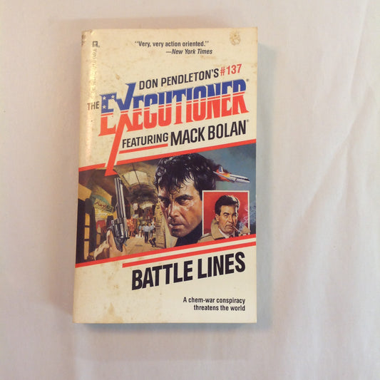 Vintage 1990 Mass Market Paperback The Executioner Featuring Mack Bolan #137: Battle Lines Don Pendleton