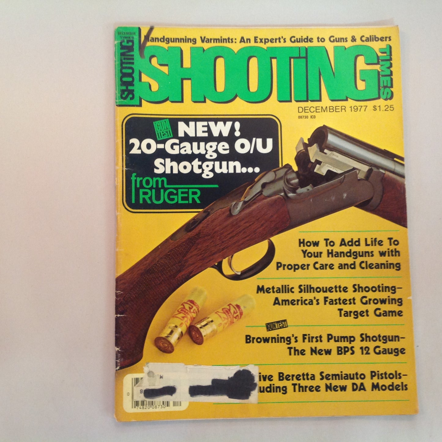 Vintage Dec 1977 Shooting Times Magazine New 20-Gauge O/U Shotgun Browning Pump Shotgun