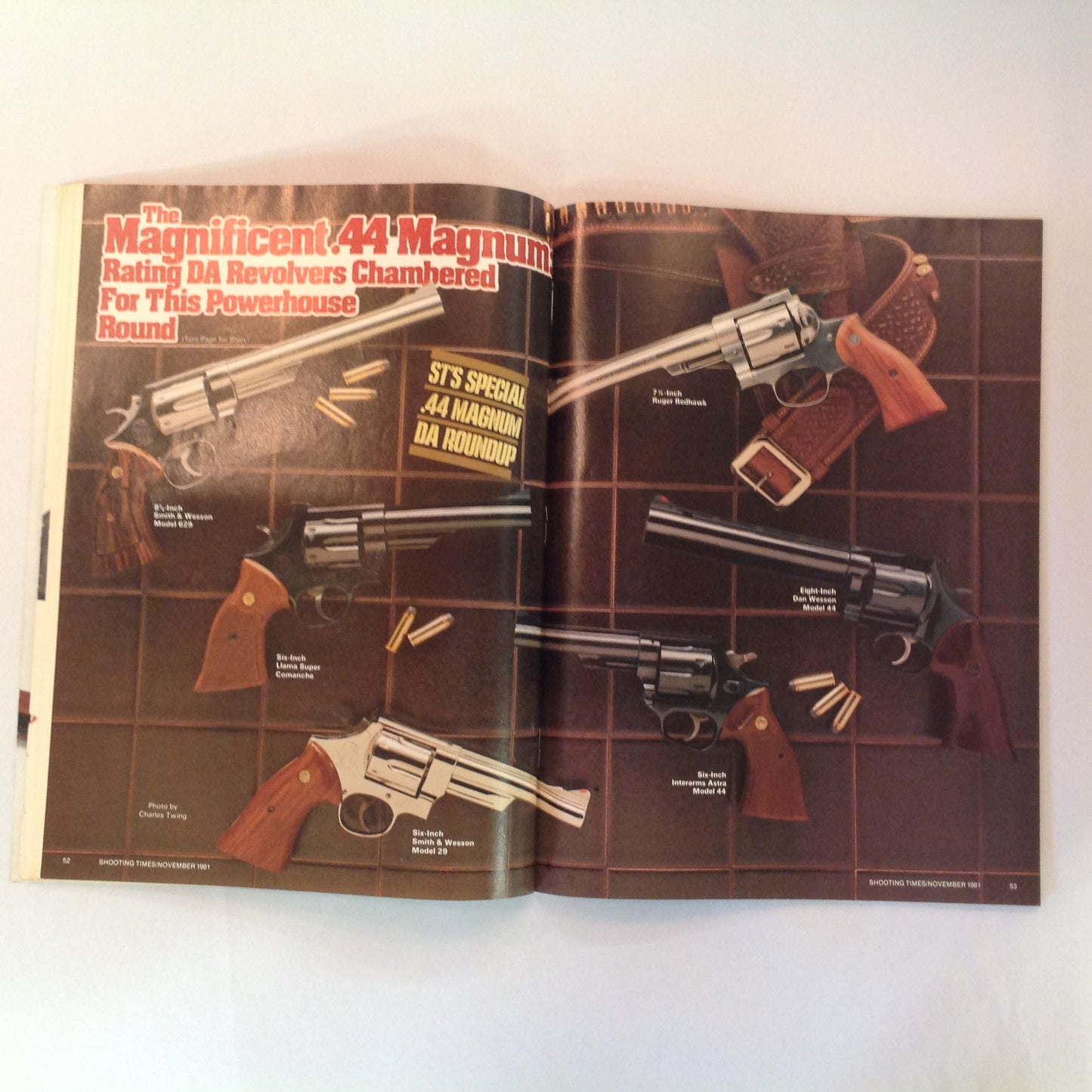 Vintage Nov 1981 Shooting Times Magazine .44 Magnums Special Roundup Downrange Bullet Drop