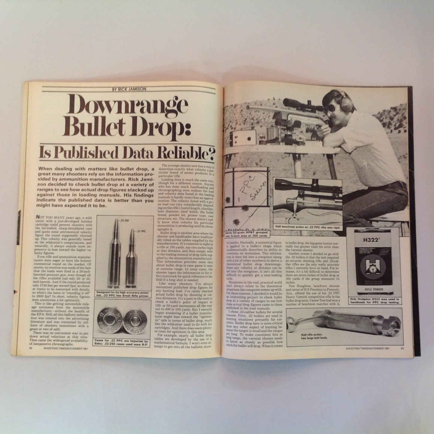Vintage Nov 1981 Shooting Times Magazine .44 Magnums Special Roundup Downrange Bullet Drop