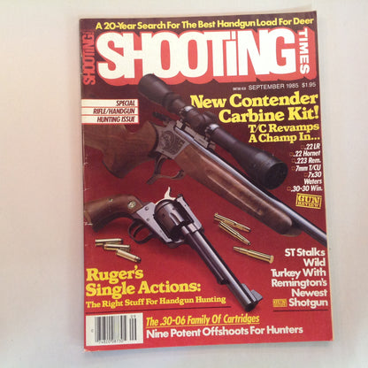 Vintage Sep 1985 Shooting Times Magazine New Contender Carbine Kit Ruger Single Actions