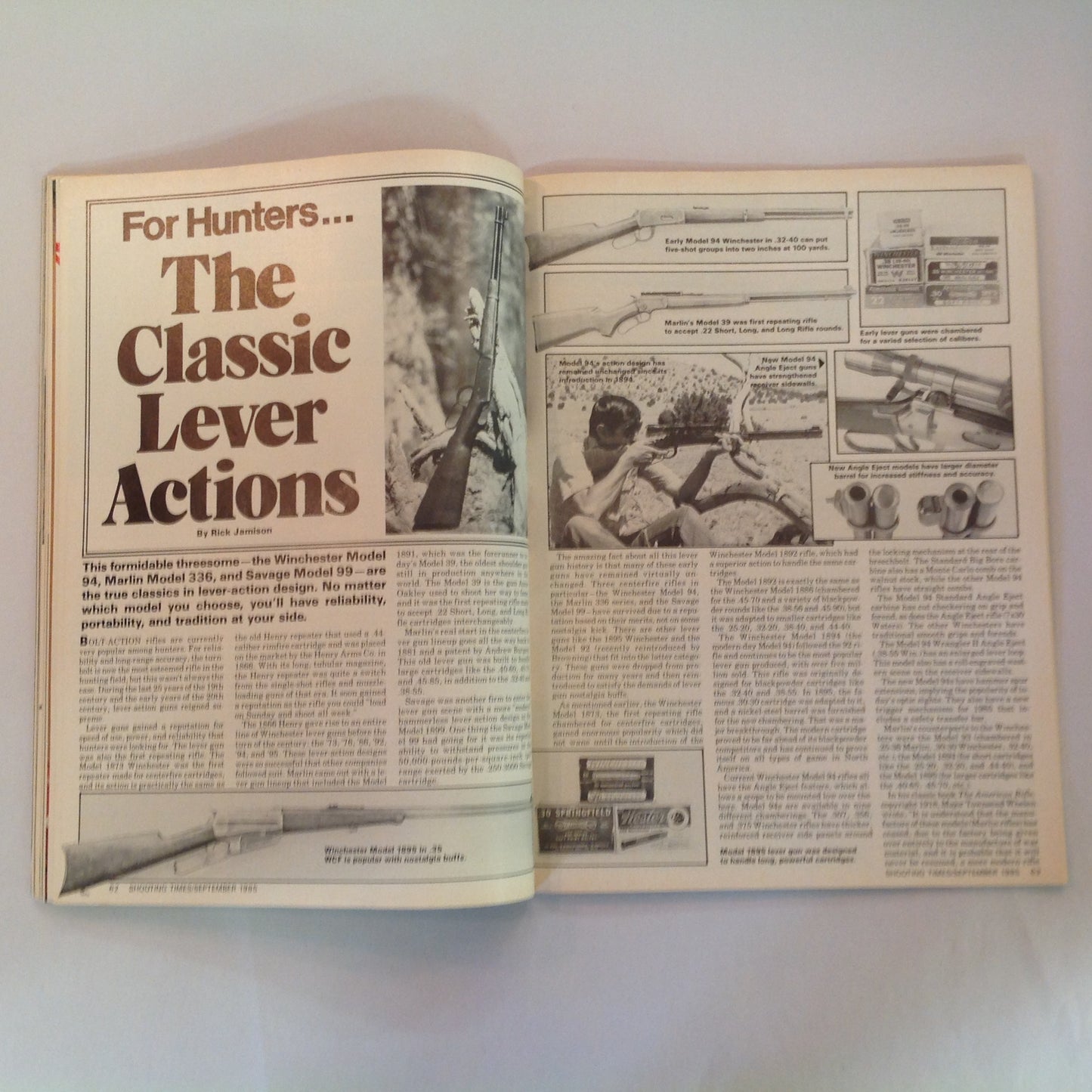 Vintage Sep 1985 Shooting Times Magazine New Contender Carbine Kit Ruger Single Actions