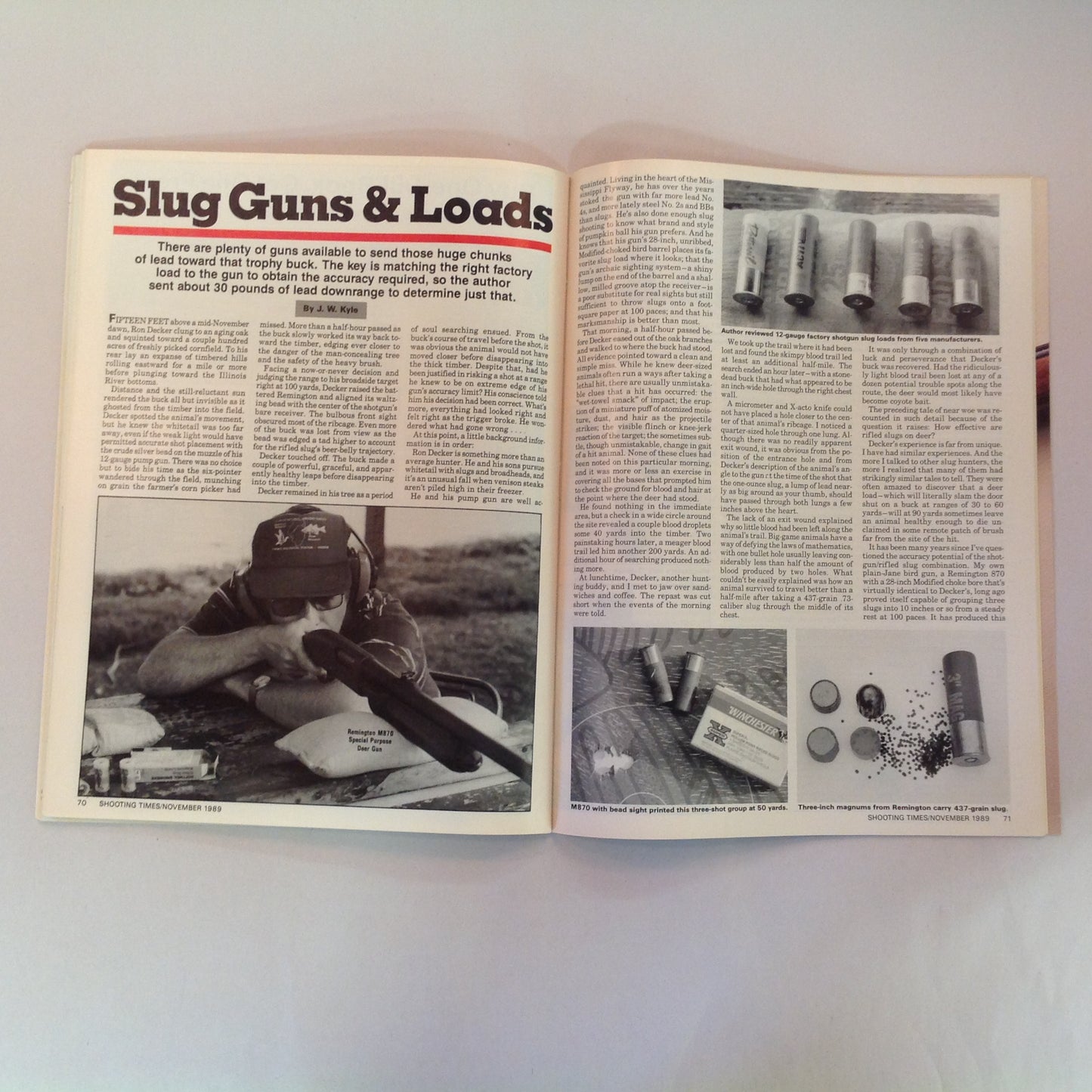 Vintage Nov 1989 Shooting Times Magazine The Assault on Semiautos Hunting Bullets Shotgun Slugs for Deer Hunting