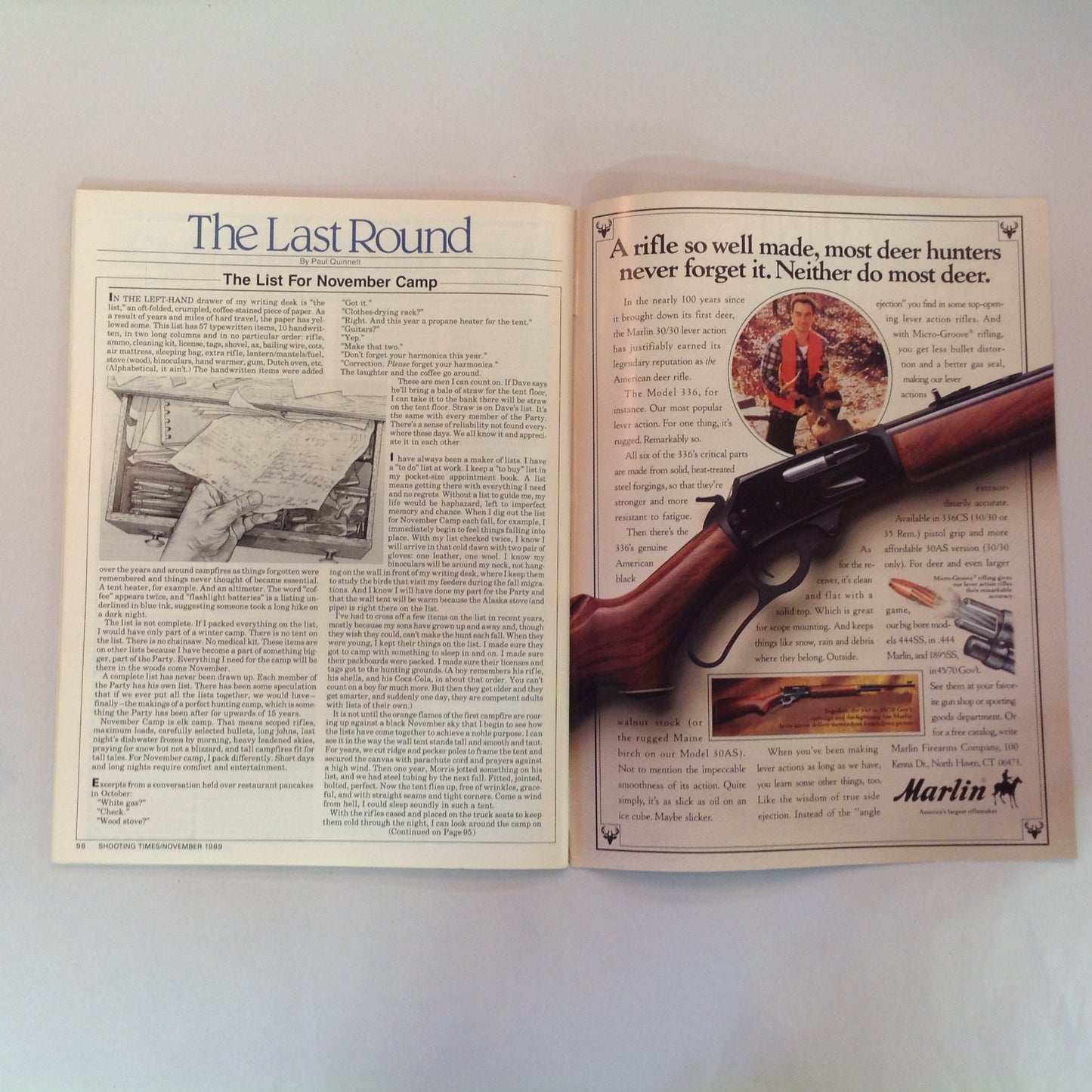 Vintage Nov 1989 Shooting Times Magazine The Assault on Semiautos Hunting Bullets Shotgun Slugs for Deer Hunting
