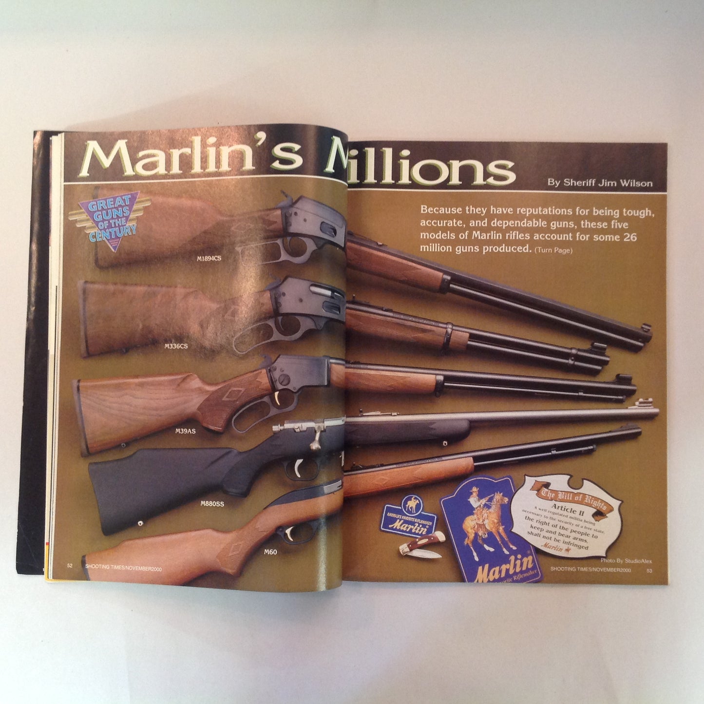 Vintage Nov 2000 Shooting Times Magazine 20 Great Loads for 10 Top Rifle Rounds Gun Review Glock .45 ACP G36 Pistol