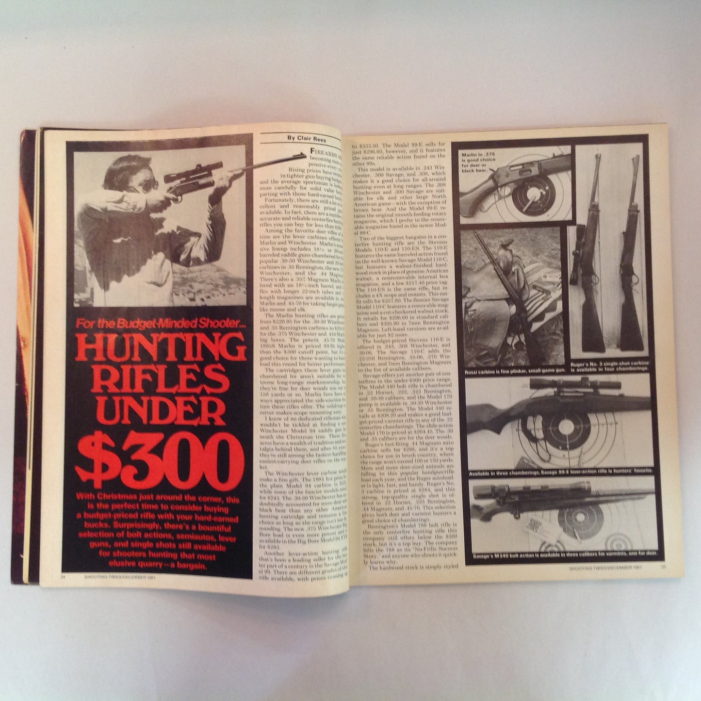 Vintage Dec 1981 Shooting Times Magazine Bill Ruger's Guns Hunting Rifle Roundup Hunting American Style