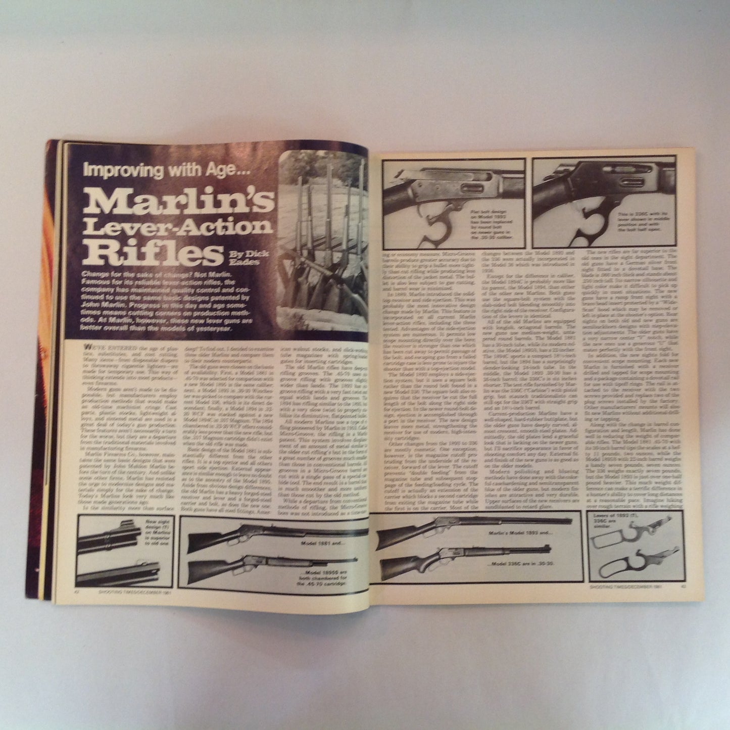 Vintage Dec 1981 Shooting Times Magazine Bill Ruger's Guns Hunting Rifle Roundup Hunting American Style