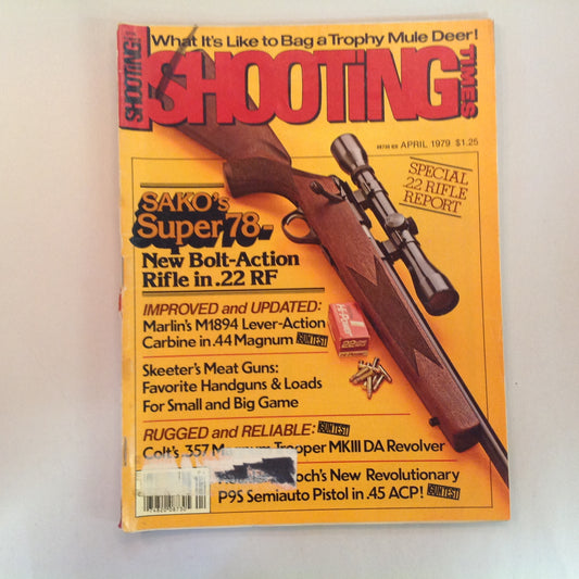 Vintage Apr 1979 Shooting Times Magazine Sako's Super 78 .22 Rifle Report Trophy Mule Deer