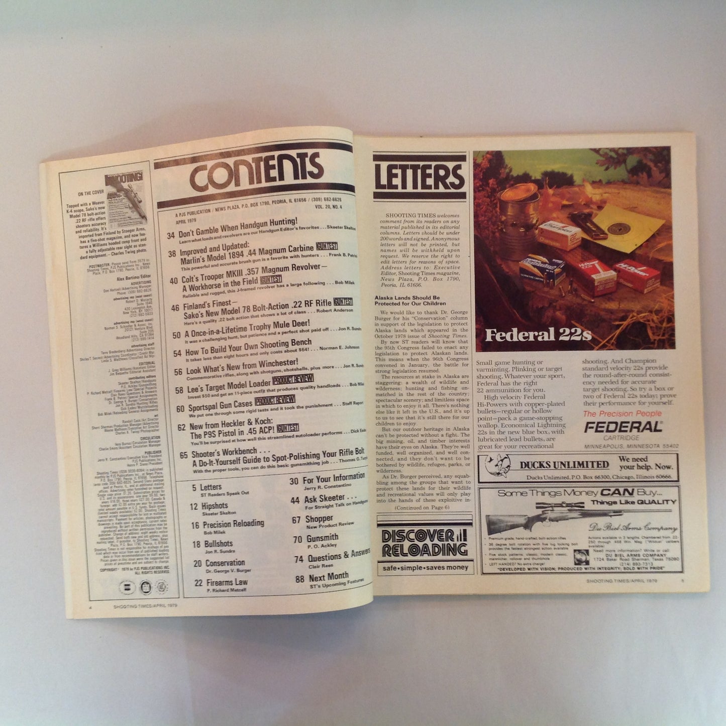 Vintage Apr 1979 Shooting Times Magazine Sako's Super 78 .22 Rifle Report Trophy Mule Deer