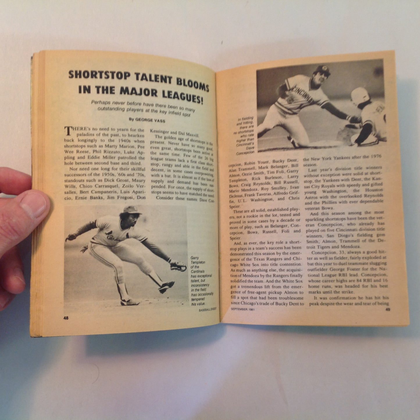 Vintage Sep 1981 Baseball Digest Magazine Danny Darwin: The Maturing of a Winner