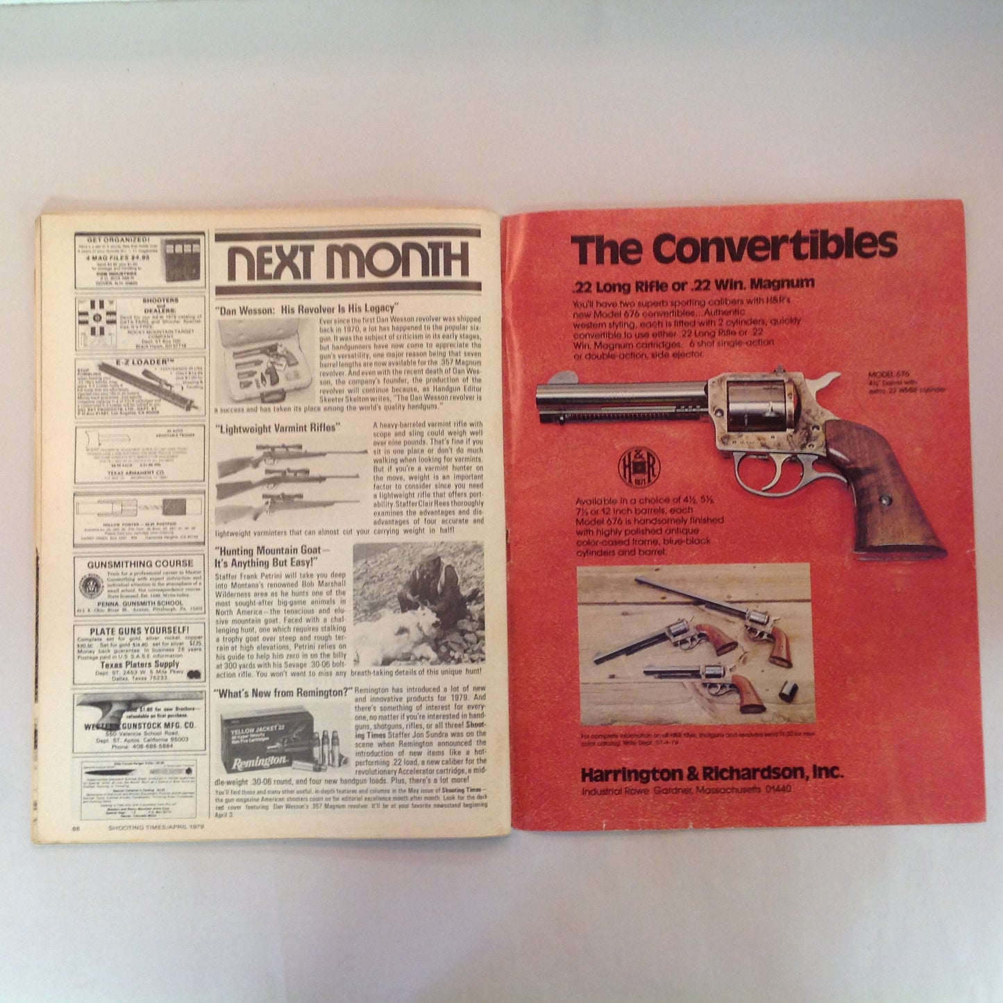 Vintage Apr 1979 Shooting Times Magazine Sako's Super 78 .22 Rifle Report Trophy Mule Deer