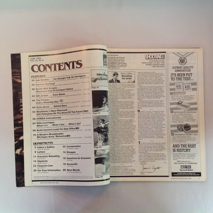 Vintage Jun 1984 Shooting Times Magazine Colt .357 Python Weatherby Breakthrough Handgun Bonus Deer Rifle Action Year-Round