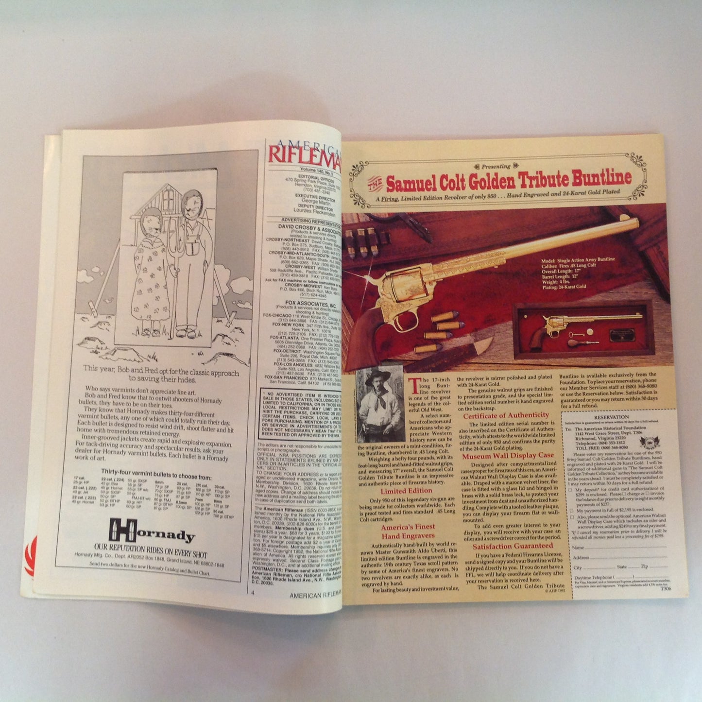 Vintage May 1992 American Rifleman Magazine Browning BDM 9mm Pistol and Revolver Modes of Operation