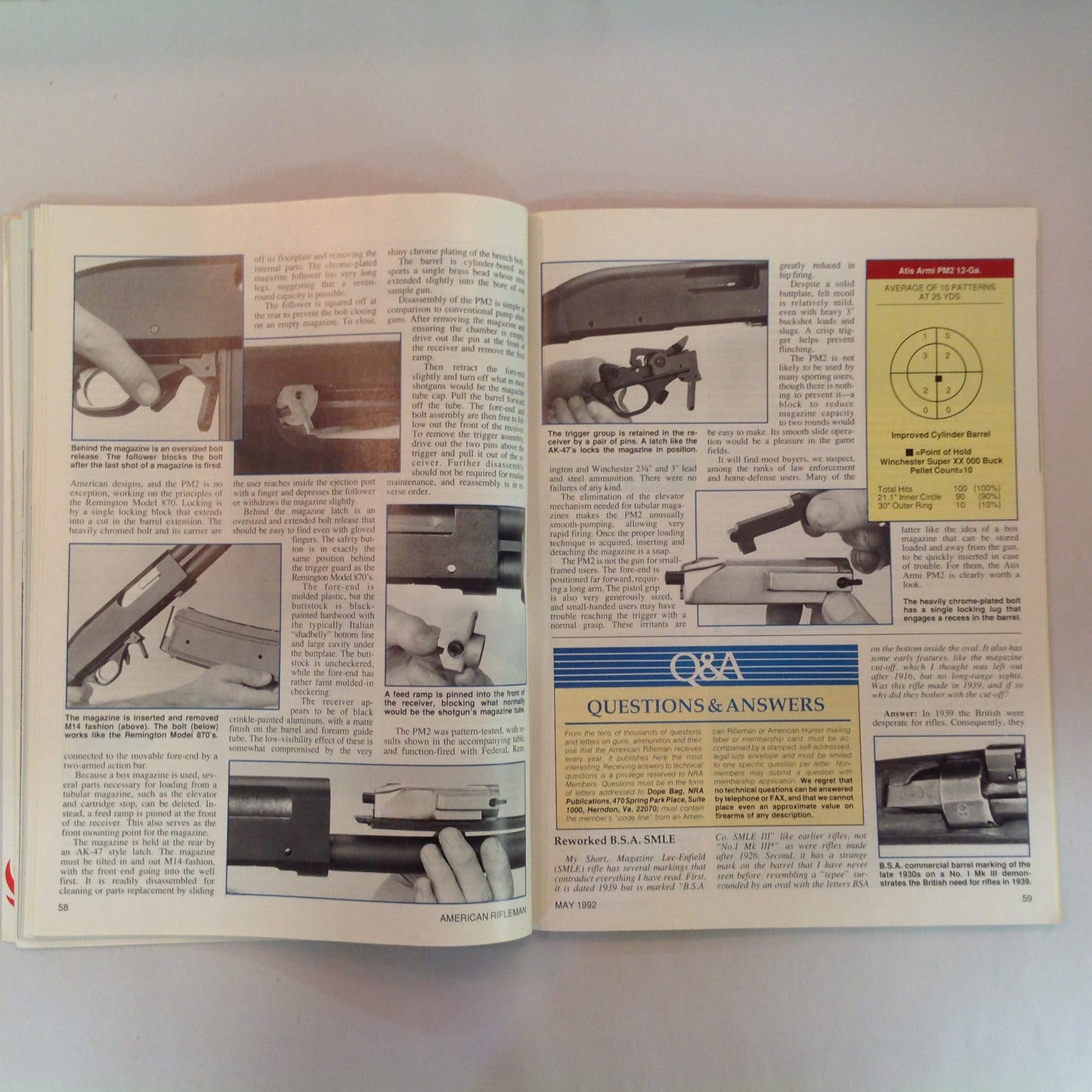 Vintage May 1992 American Rifleman Magazine Browning BDM 9mm Pistol and Revolver Modes of Operation
