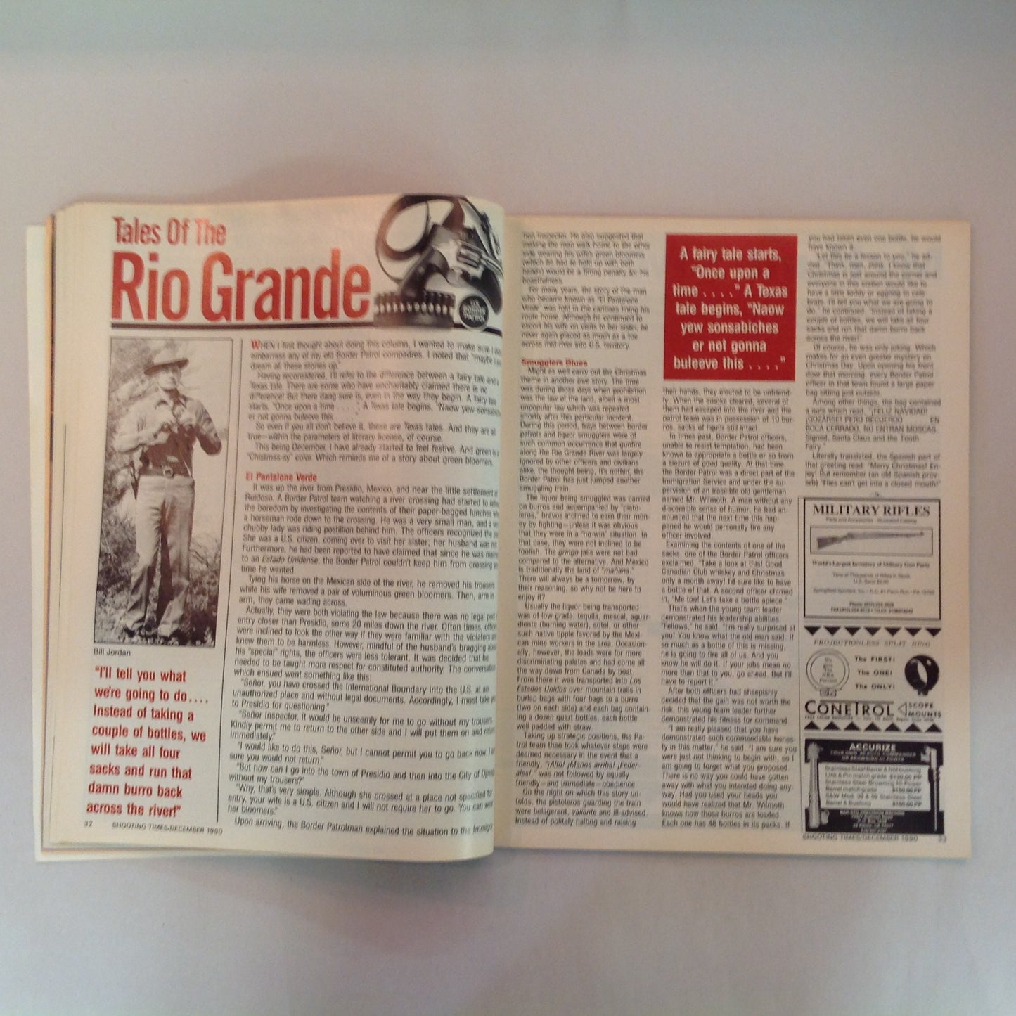 Vintage Dec 1990 Shooting Times Magazine The .45 ACP Single Shot Rifle Challenge Ruger's First 10mm