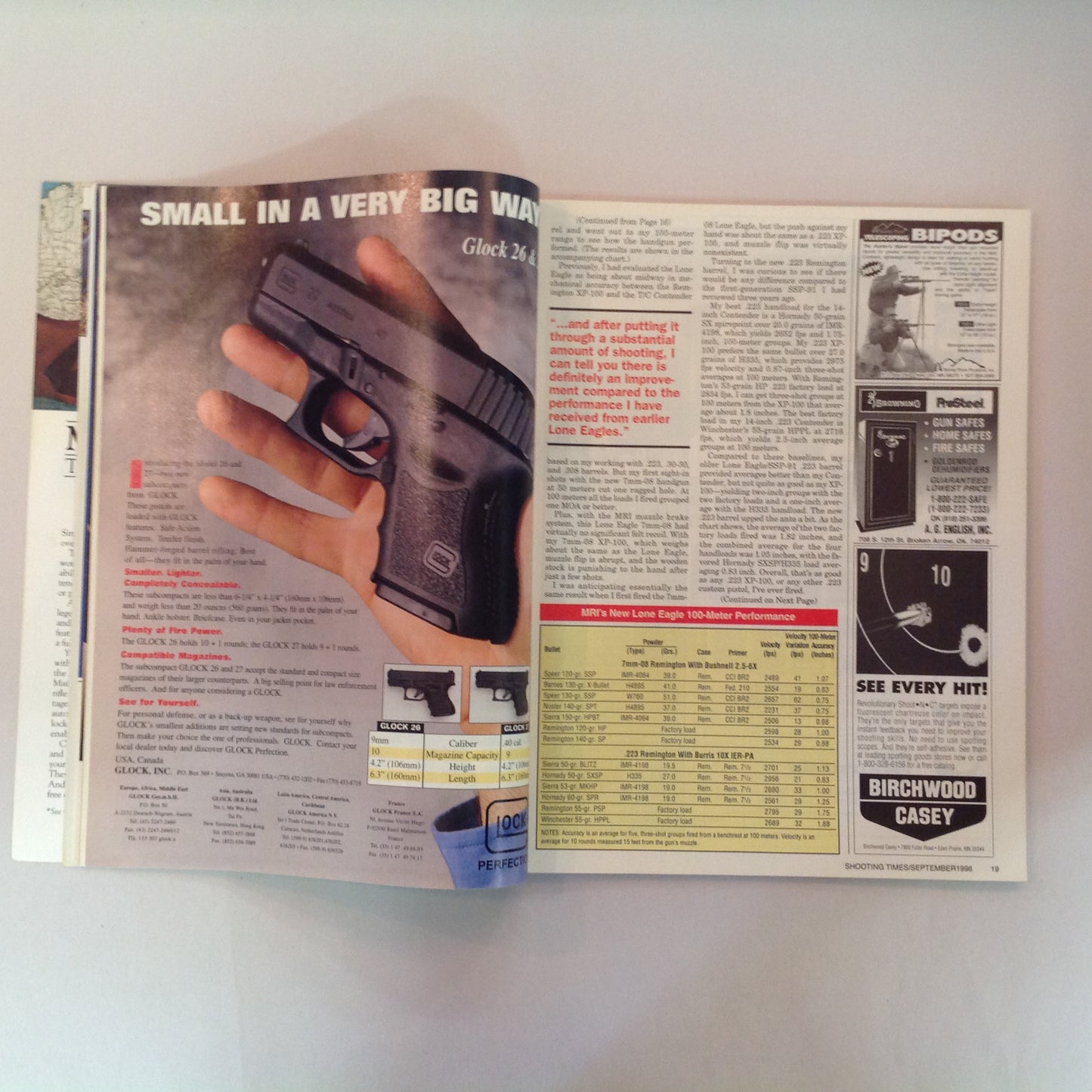 Vintage Sep 1996 Shooting Times Magazine Self-Defense Handguns Special Hunting Section